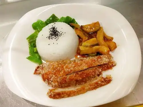 香酥雪花鸡排饭