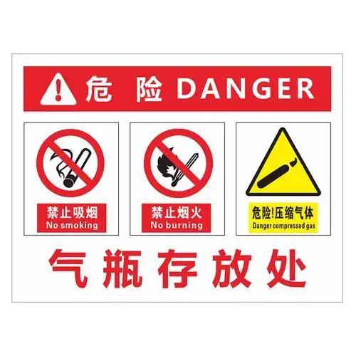 气瓶油漆提示仓库工厂标志警示安全危险酒精标志牌