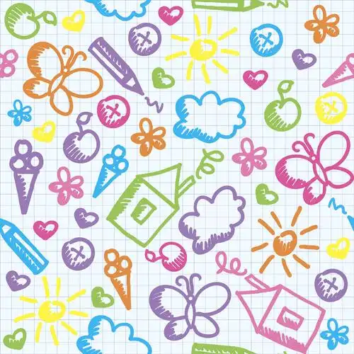 儿童涂鸦漫画背景图片