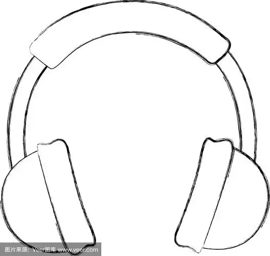 素描画耳机卡通