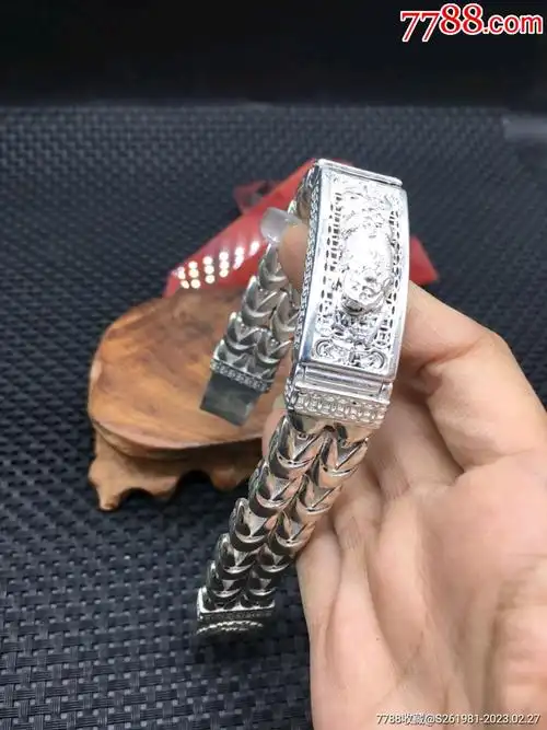 超霸气925银男士宽版貔貅手链_价格368元_第1张