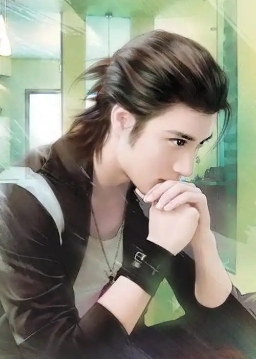 现代手绘插画 男