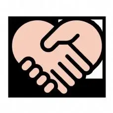 卡通握手表示谢谢的png