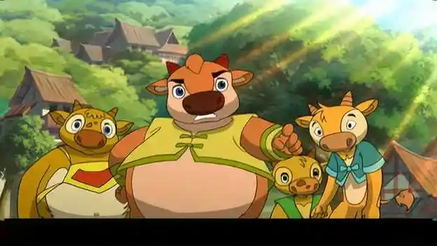 小牛向前冲:大角牛被说没进山洞,辩解也没用,要证明给大家看-动漫视频