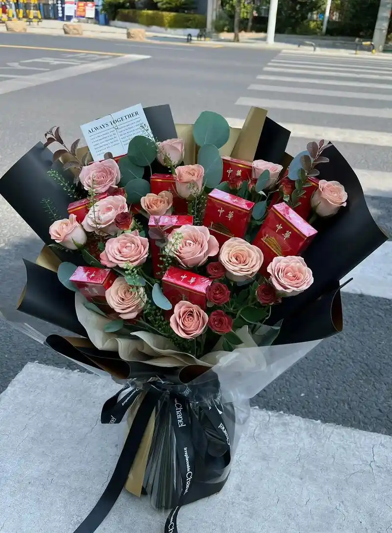 男士花束#香烟花束#华子花束#一束花的仪式感 - 抖音