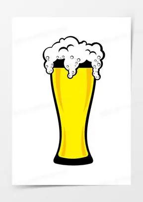 卡通一杯啤酒