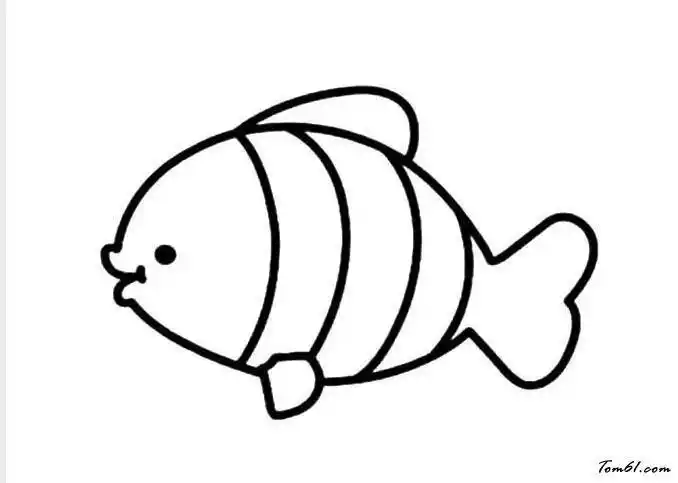幼儿园鱼的简笔画儿童简笔画鱼图片儿童画画大全简单漂亮可爱的小鱼简