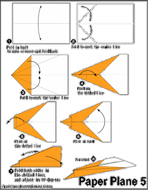 战斗机纸飞机的折法折纸教程 - 纸艺网