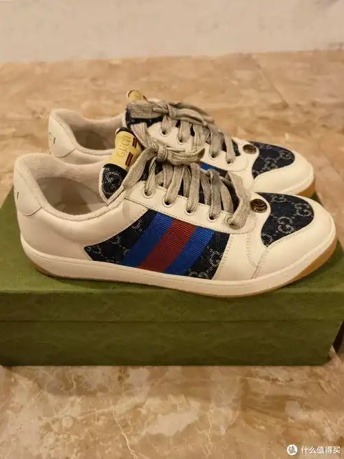 穿搭开箱 篇四:穿着舒适的大牌鞋怎么选,gucci古驰screener牛仔蓝运动