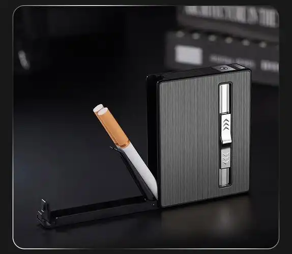 网红20支装充电烟盒打火机创意一体自动弹烟盒个性刻字礼物男 20支装