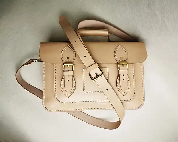 手工皮包原创复古经典牛皮植鞣皮斜跨手拎大容量剑桥包diy材料包