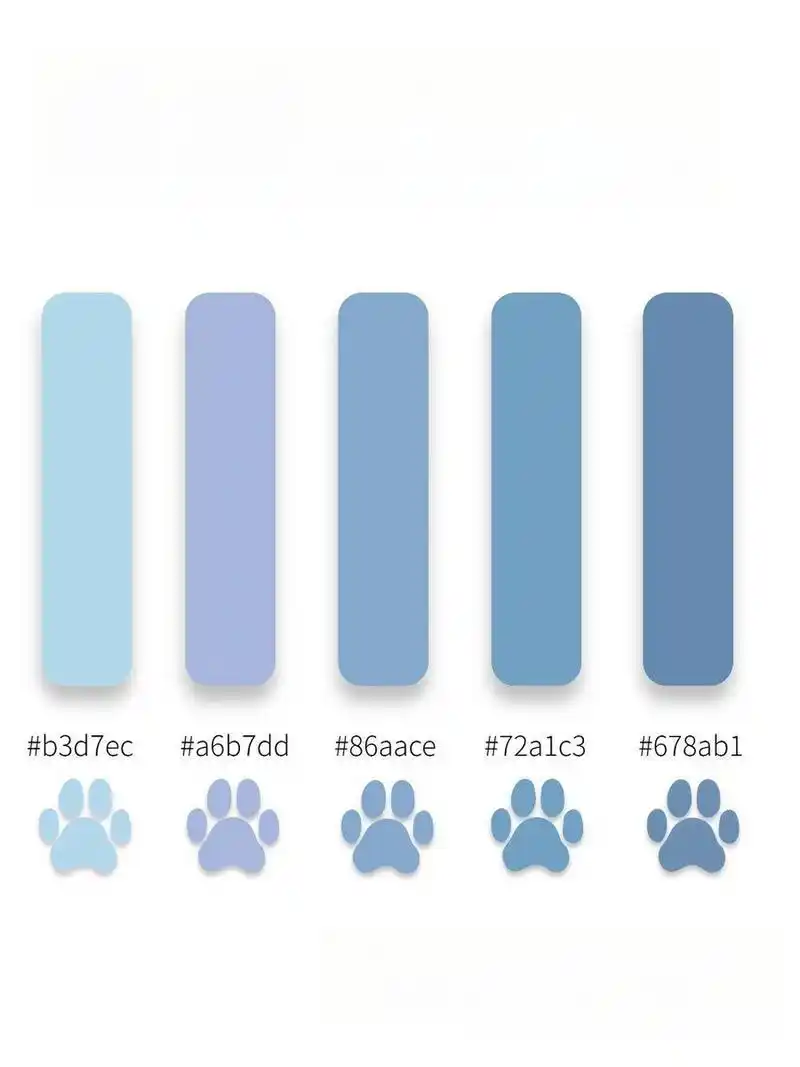 配色屋今日放送 雾霾蓝莫兰迪色系配色