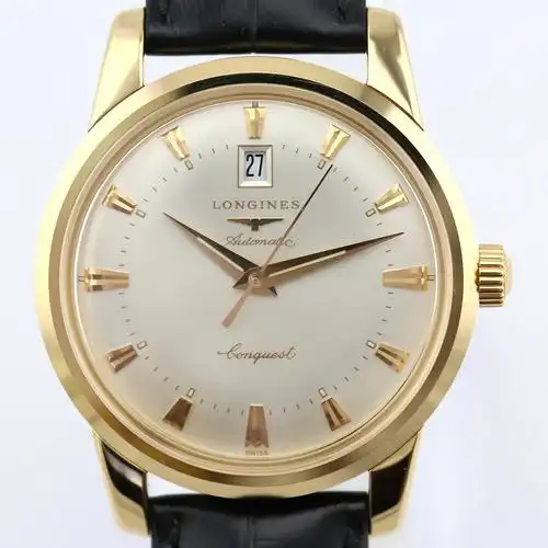 【9.8新】未上手浪琴经典复古系列18k金男表