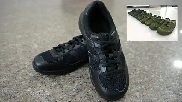 p>07式武警作训鞋,无论从款式,颜色,还是材料,都进行了大幅改良.