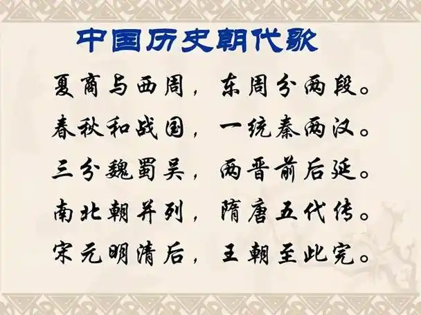 周朝和春秋战国的关系,在《中国历史朝代歌》中就描述的很好,"夏商与