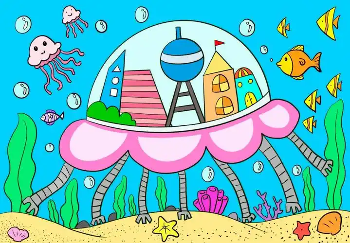 未来的建筑#超简单的儿童画  #未来的建筑  #小学美术