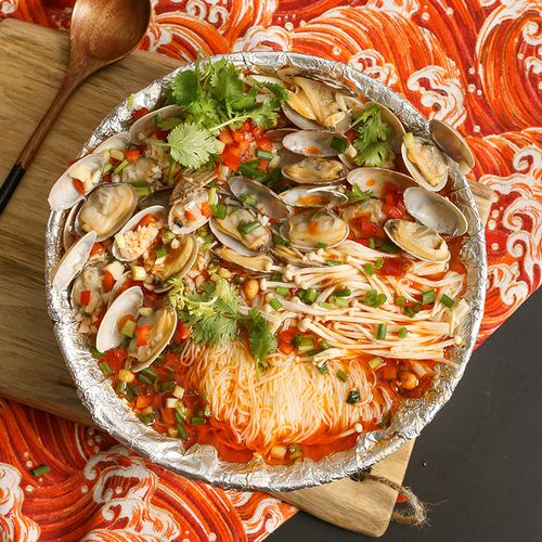 锡纸红汤海鲜花甲粉带调味料细粉粉丝可煮可泡冲泡方便面