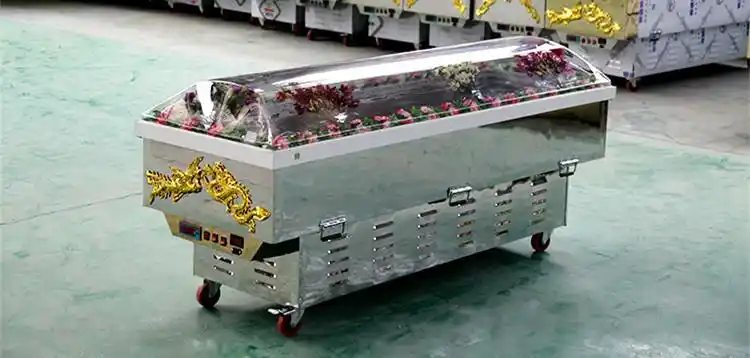 冰棺材冰棺冷冻死人豪华专用水晶棺材冰馆冷冻冰棺制冷机豪华棺材