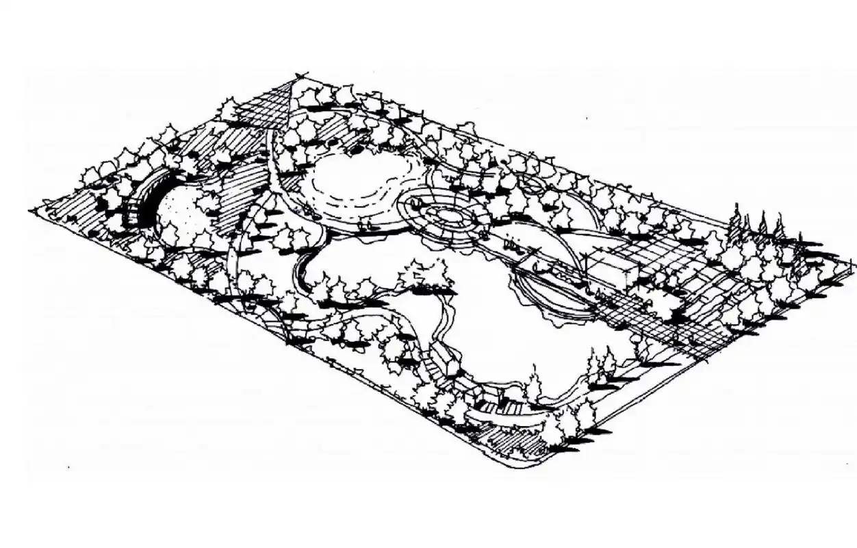 风景园林手绘24—鸟瞰图手绘表现 今天给大家分享一些鸟瞰图78 鸟瞰