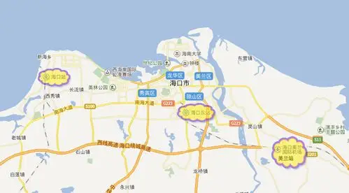 海口火车站和动车的海口站是一个站吗?相距多少距离?