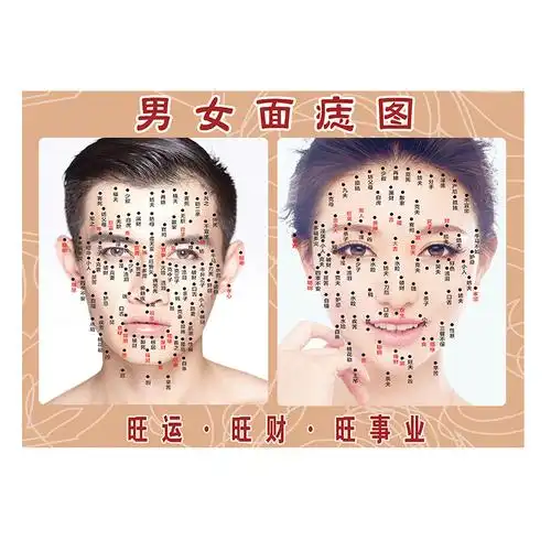 点痣广告写真男女面痣讲解美容院去痣海报宣传画写真