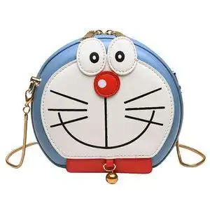 卡通包包女包新款2021潮可爱哆啦a梦链条包单肩斜挎包个性小圆包