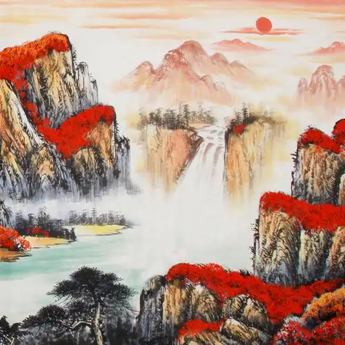 陈克永《精品山水小八尺系列 江山万里红遍》