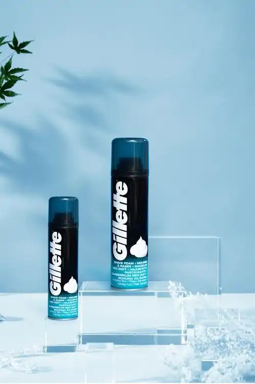 gillette吉列剃须泡沫手动剃须刀剃须泡沫刮胡子泡沫胡须泡沫软化胡须
