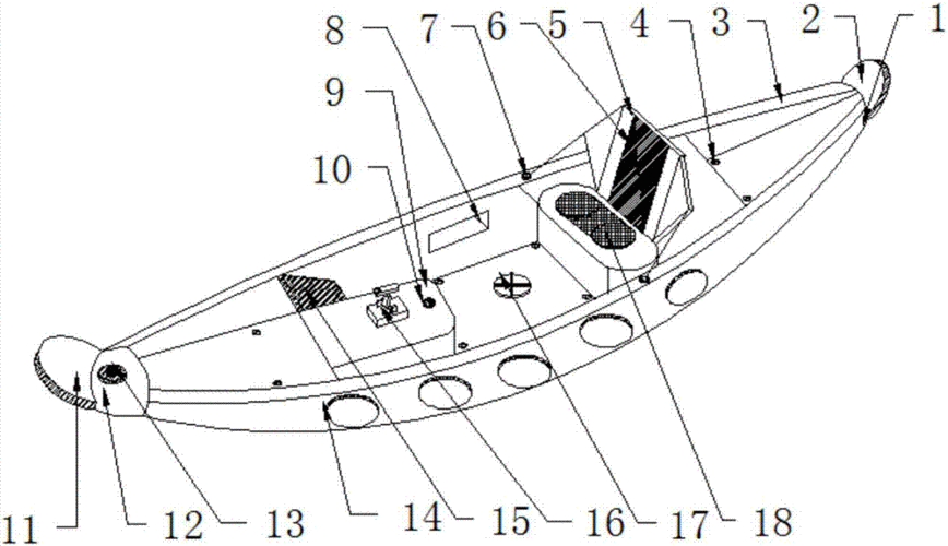 一种防撞性能较好的赛用单人皮划艇制造技术