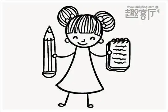 小学生不同角度的人物简笔画