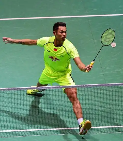 图文2014中国羽毛球顶级赛林丹击球瞬间