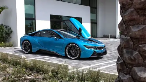 新一代蓝色宝马i8跑车壁纸高清图片分享