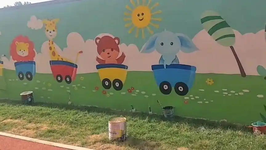 幼儿园墙绘!