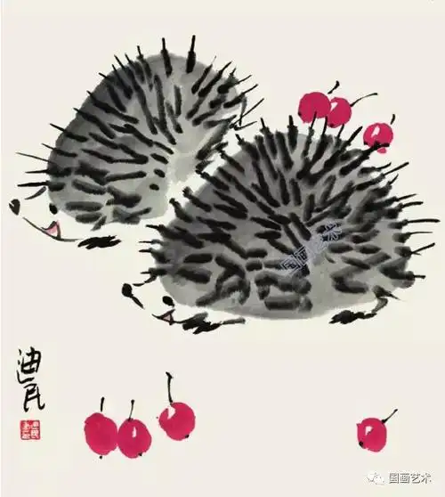 【国画课程】小小刺猬