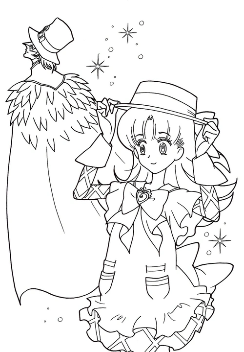 美女卡通涂色 (5)