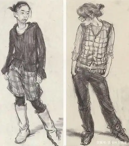 老底子,中央美术学院附中速写,这才是速写味