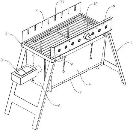一种折叠式烧烤架的制作方法