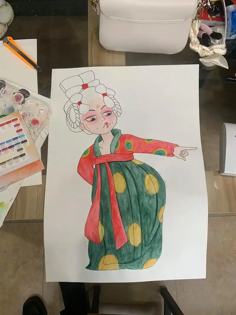 唐宫夜宴 #千里江山图 #手绘 #绘画过程 - 抖音