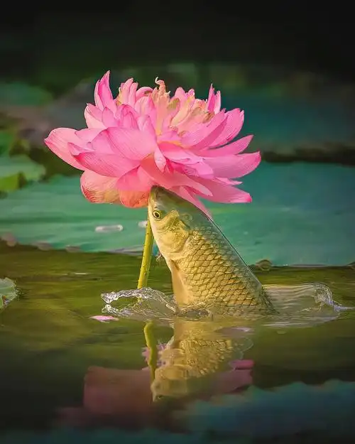 鱼戏莲花 - 秋意浓ml - 图虫