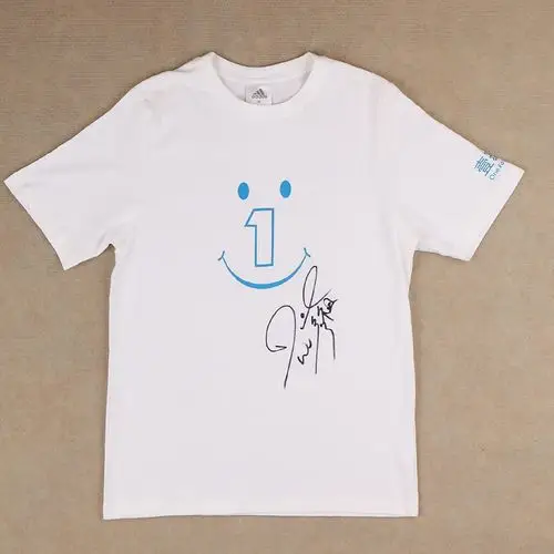 汶川地震一周年 吴彦祖签名adidas壹基金义工t恤