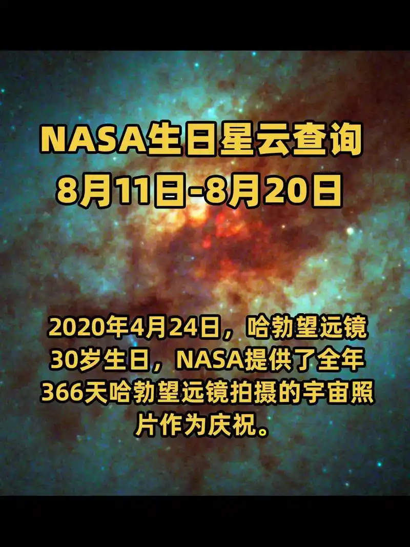 nasa生日星云查询,8月11日至20日,你出生那天的星云宇 - 抖音