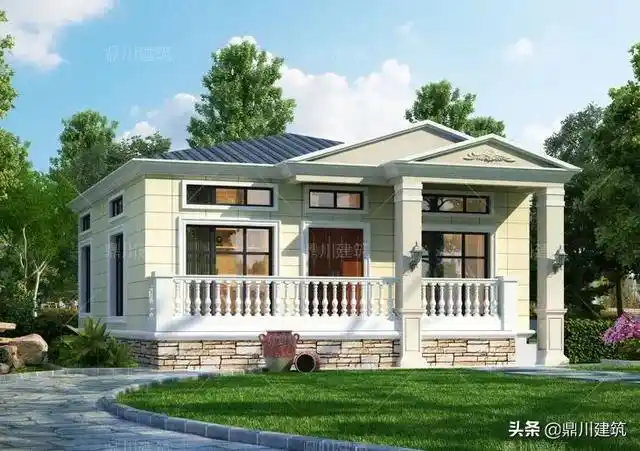 欧式风带阁楼小别墅60,70后会喜欢的一款户型,外墙配色鲜艳又喜庆,给