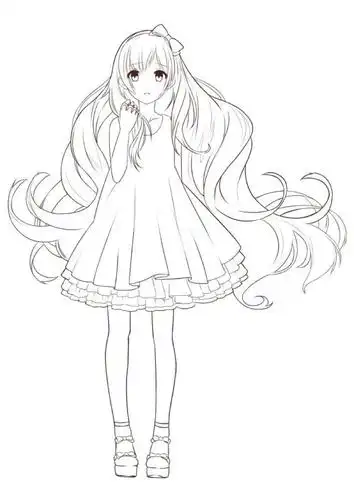 动漫人物素描简单绘画素材