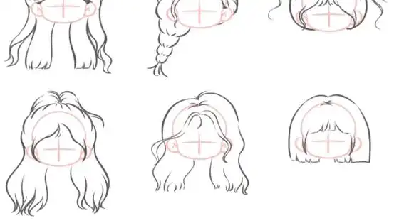 《绘画素材》q版头发素材参考