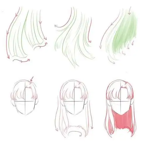 动漫头发画法,这样画头发也太简单了吧!|头发|画法|发束_新浪新闻