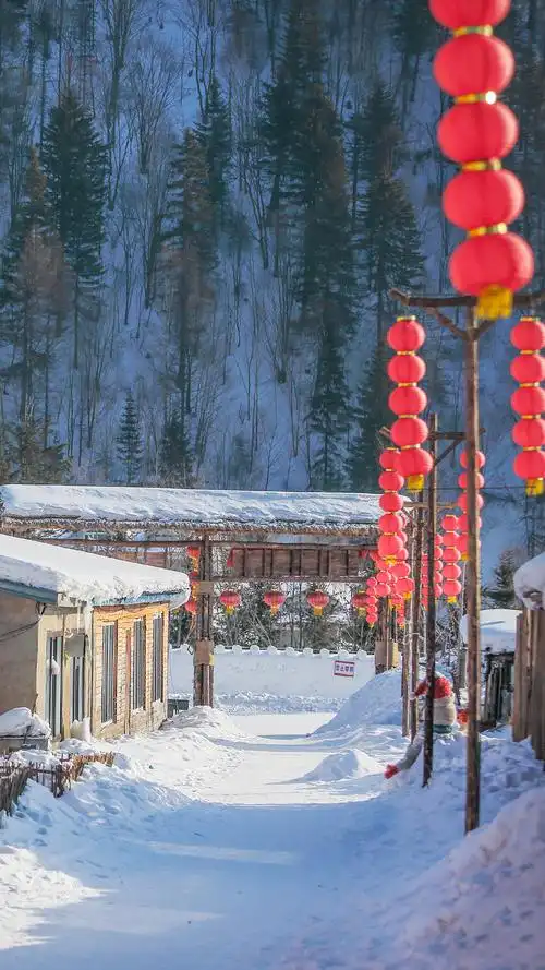 雪乡唯美风景手机壁纸图片