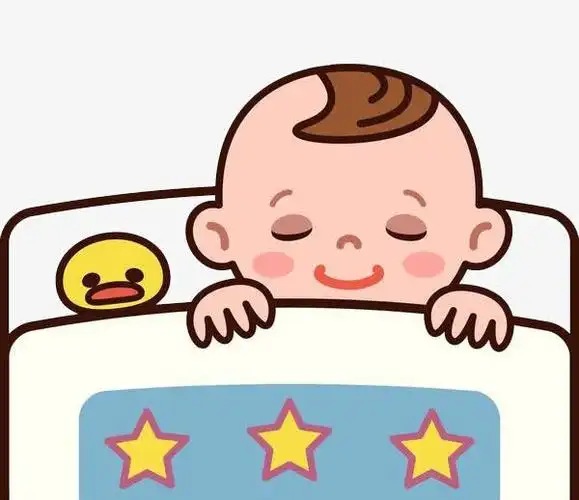 盖被子睡觉的小孩