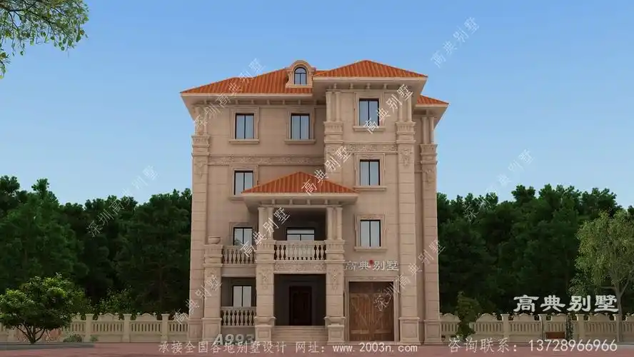 浙江省金华市武义县上丰村三合院案例五层自建房飘窗设计 农村别墅