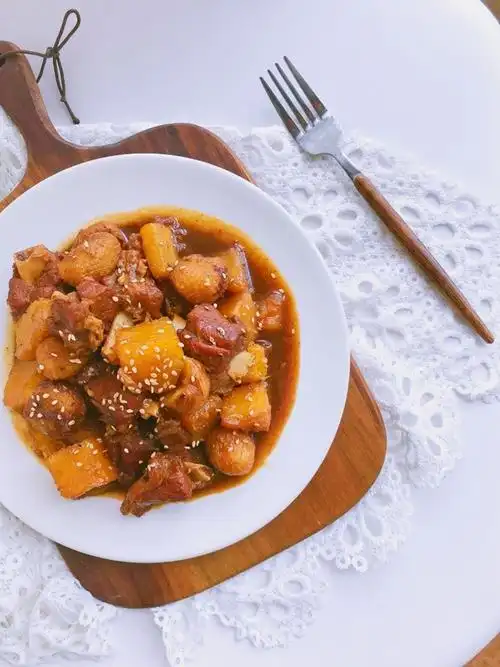 【南瓜板栗烧排骨—一只锅就搞定的做法步骤图】清汤_挂面_下厨房