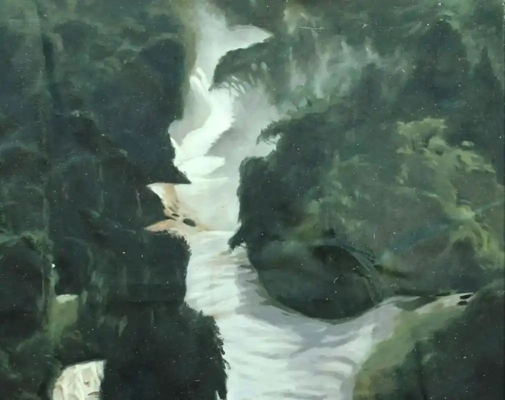 油画《热带雨林》90x70cm #好的作品都是有灵魂的 #每 - 抖音